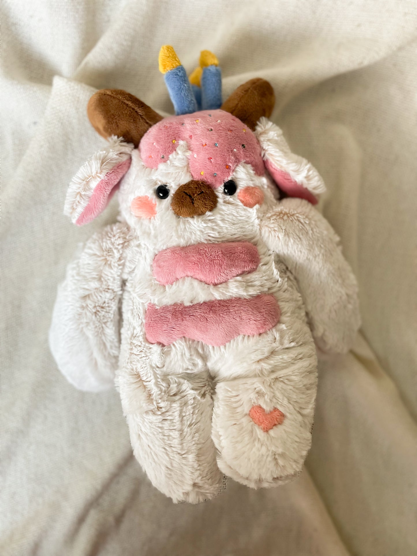 Meringue the Birthday Cake Goat (Special edition OOAK)