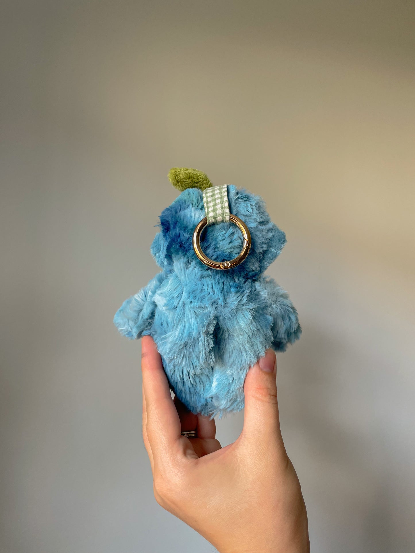 Plush Blueberry Pufferfish Pendant