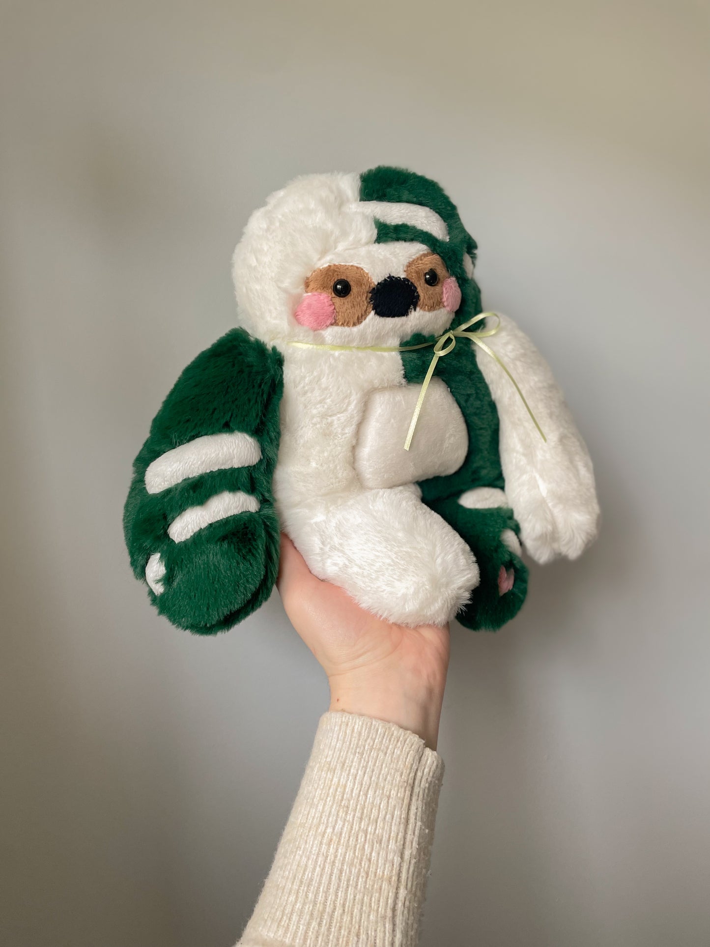 Mannie the Monstera Albo Sloth (OOAK)
