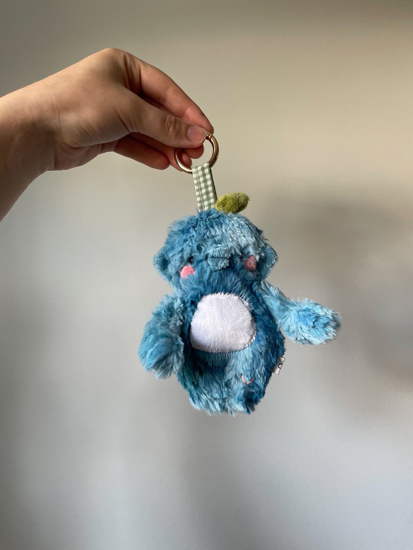 Plush Blueberry Pufferfish Pendant