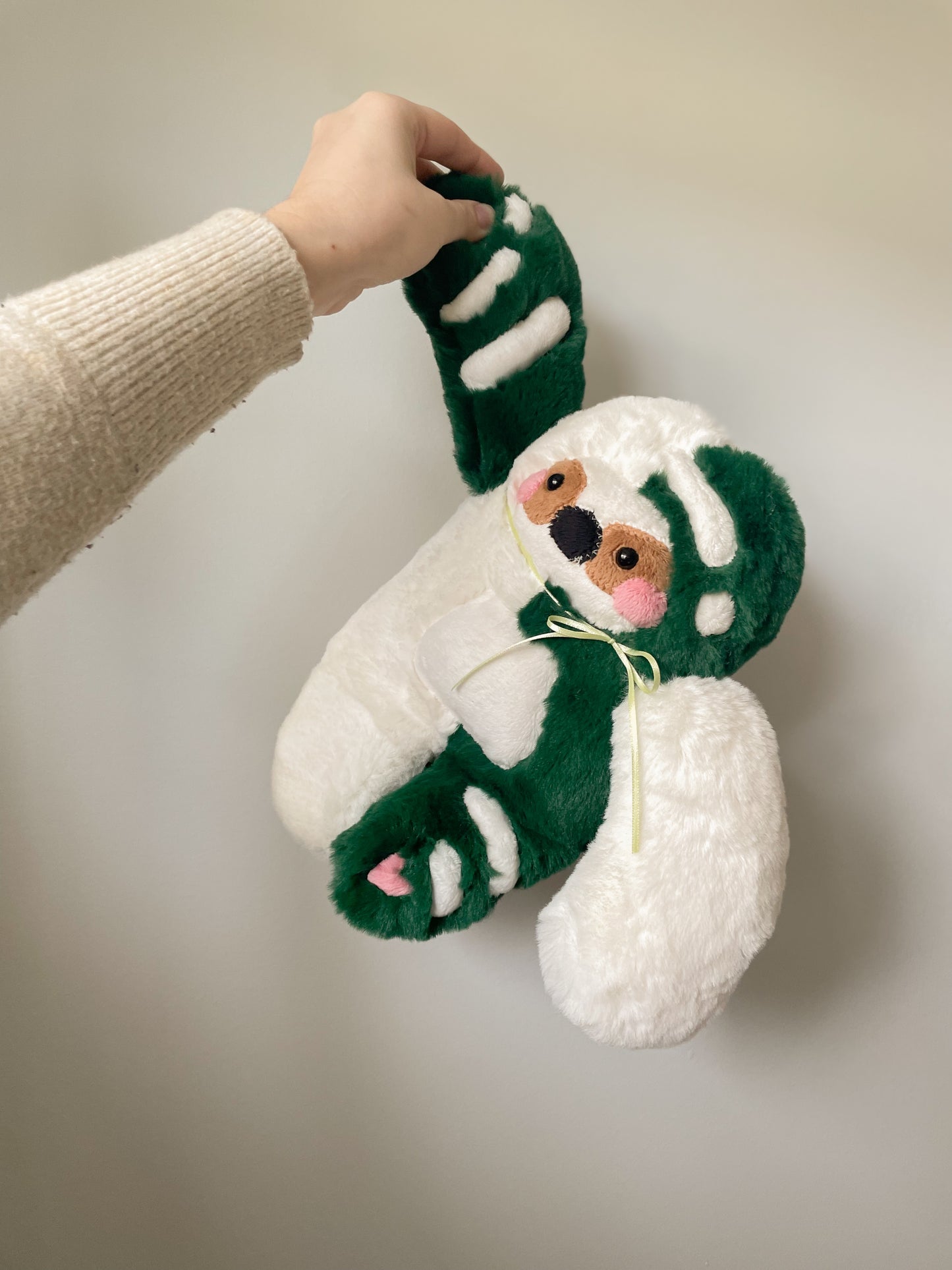 Mannie the Monstera Albo Sloth (OOAK)