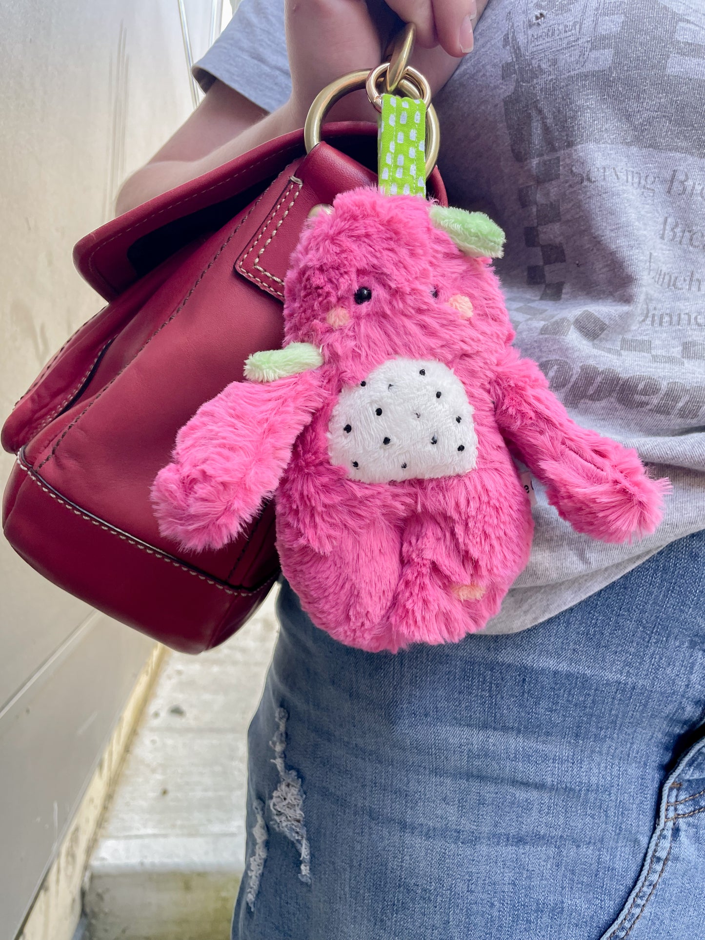Dragonfruit Tater Tot Bag Charm