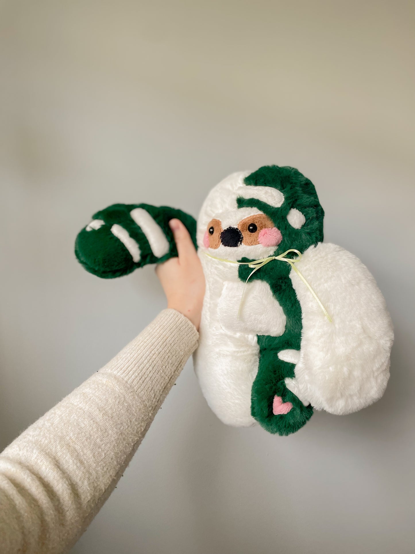 Mannie the Monstera Albo Sloth (OOAK)