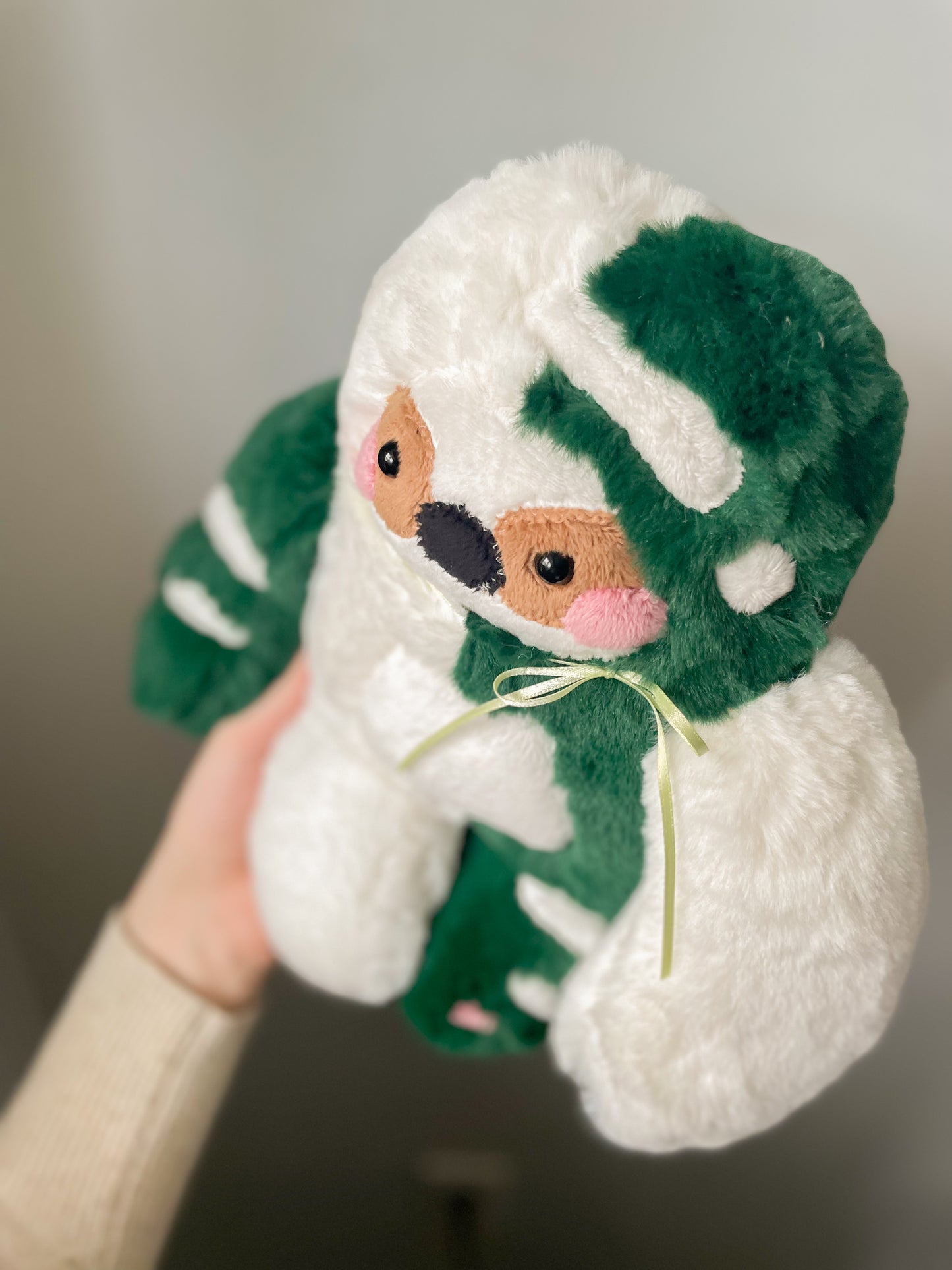 Mannie the Monstera Albo Sloth (OOAK)