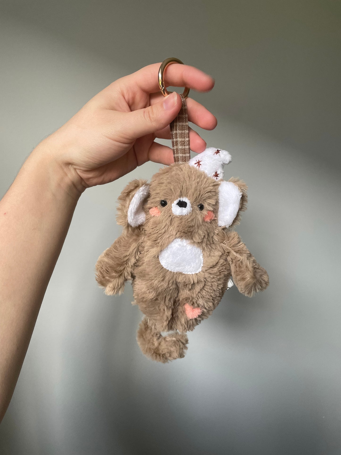 Chai Tea Monkey Plush Pendant