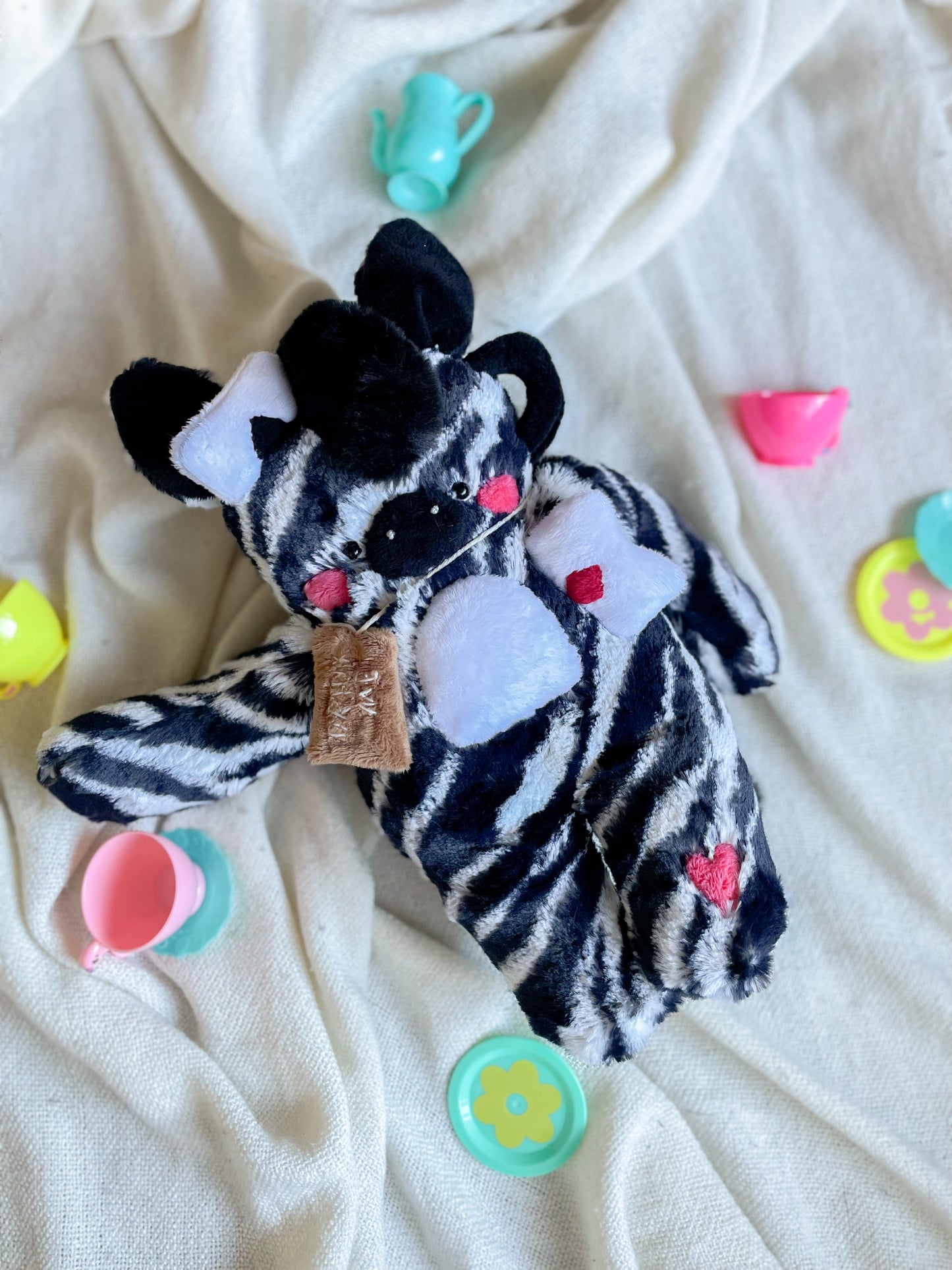 Alice the “Mad Tea Party” Zebra Plush (OOAK)