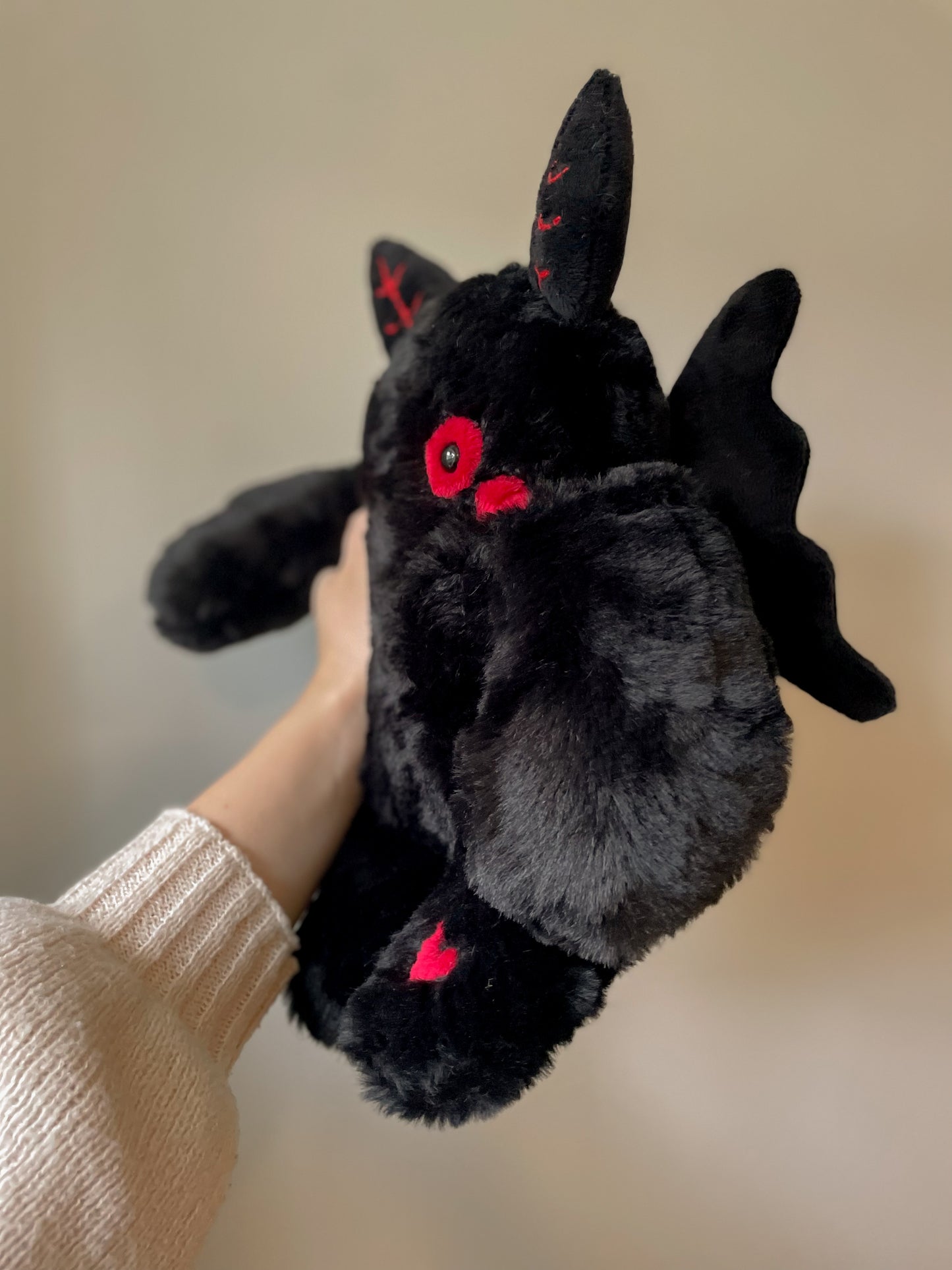 Ash the Mothman Plush (OOAK)