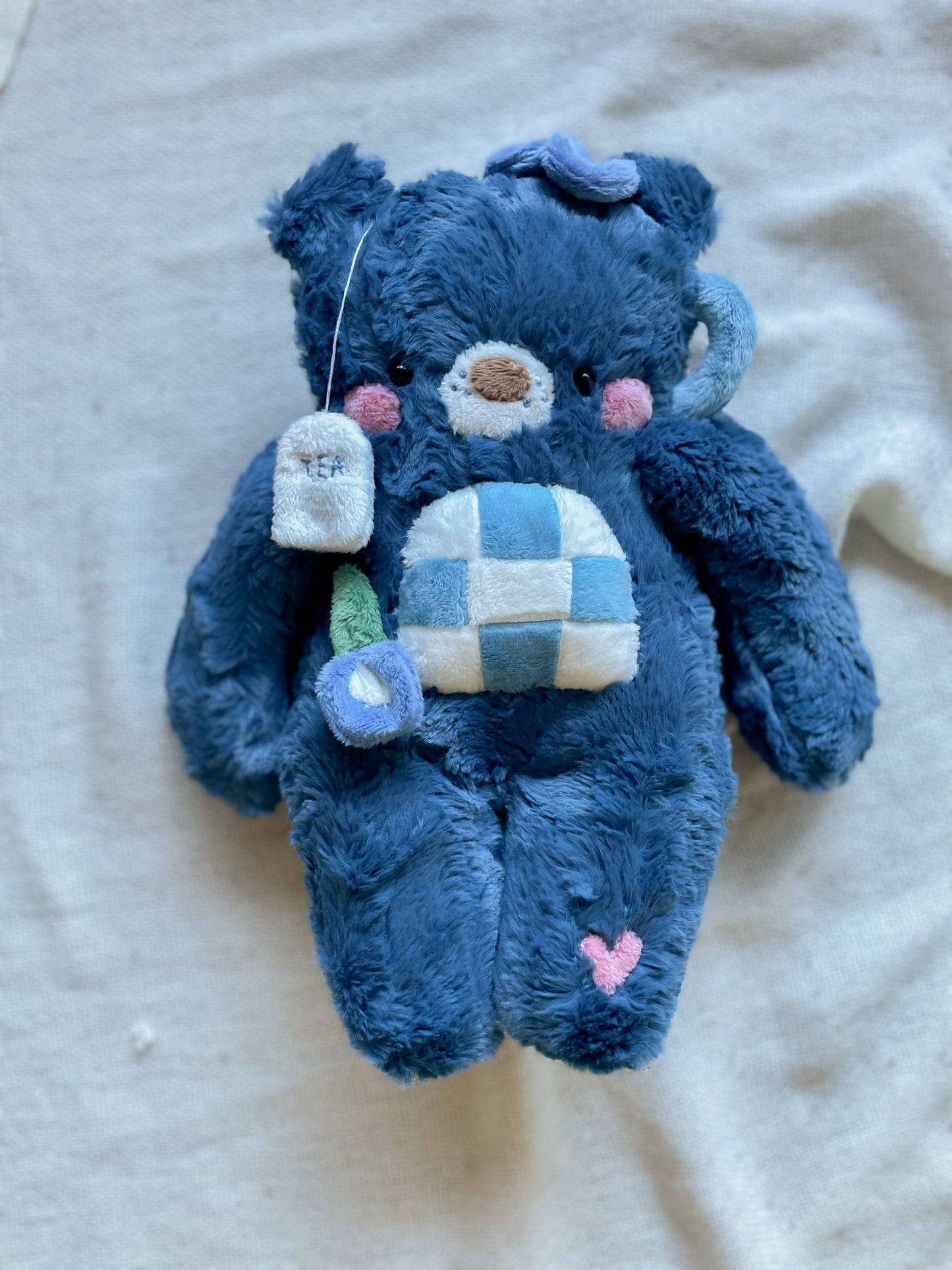 Bea the Butterfly Pea Flower Tea Bear (OOAK)