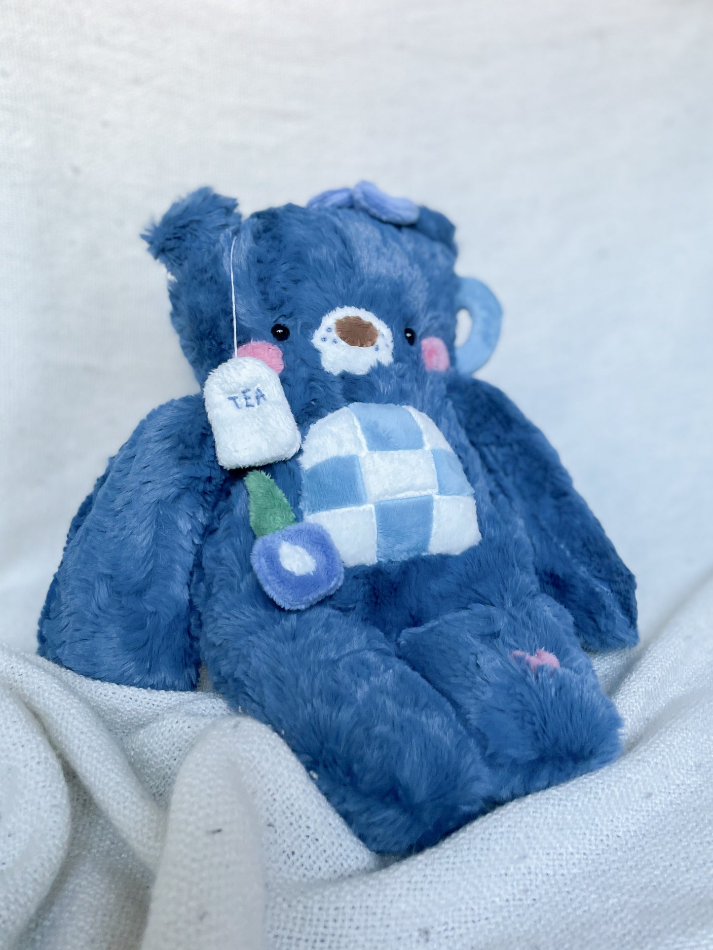 Bea the Butterfly Pea Flower Tea Bear (OOAK)