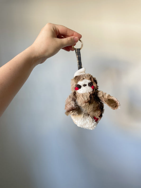 Hot Cocoa Sloth Plush Pendant