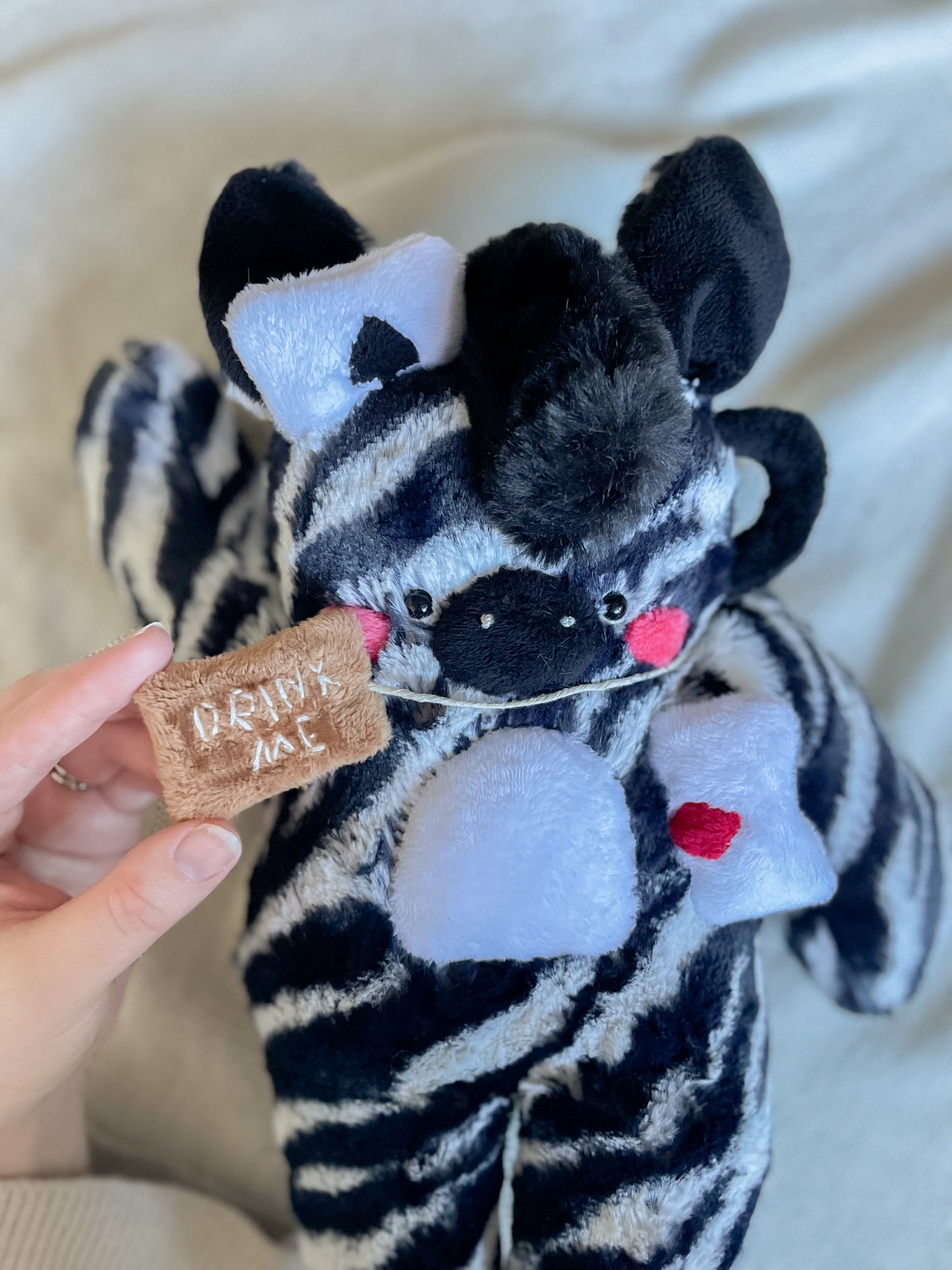 Alice the “Mad Tea Party” Zebra Plush (OOAK)