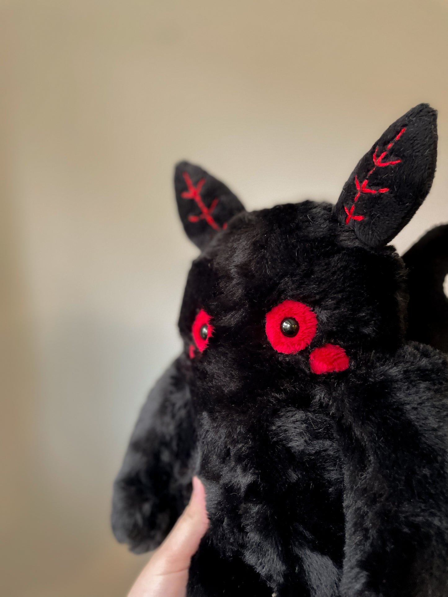 Ash the Mothman Plush (OOAK)