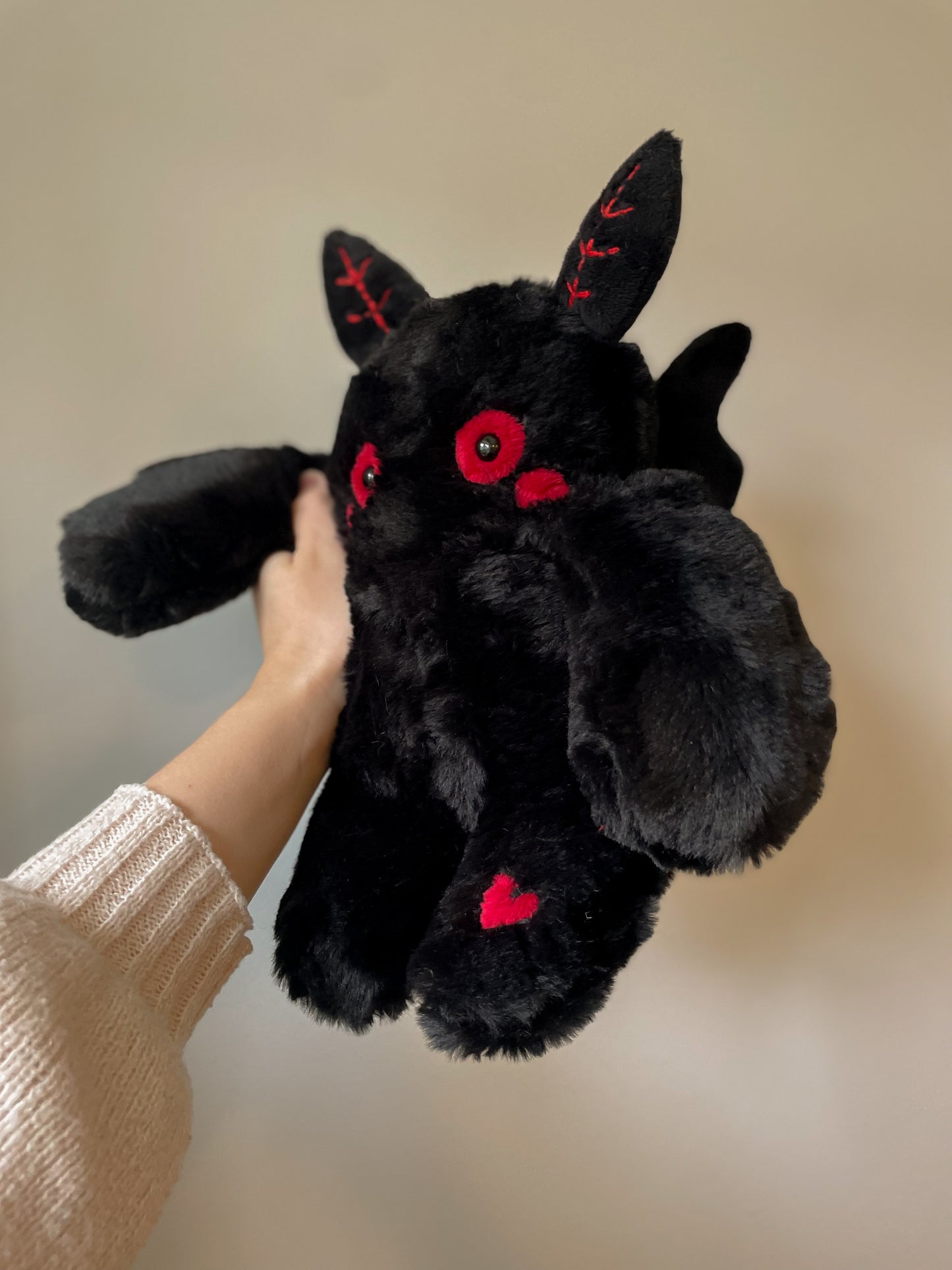 Ash the Mothman Plush (OOAK)