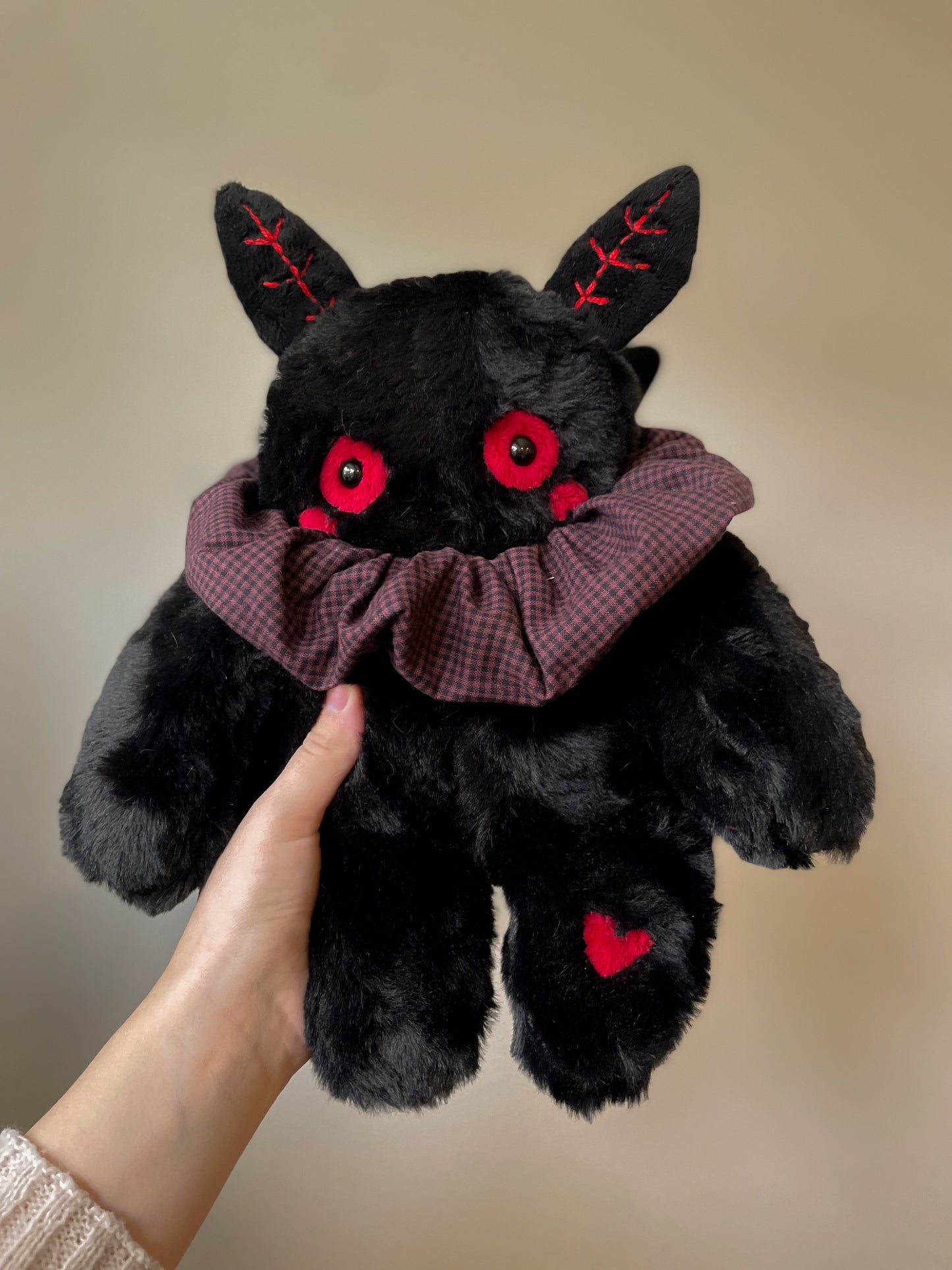 Ash the Mothman Plush (OOAK)