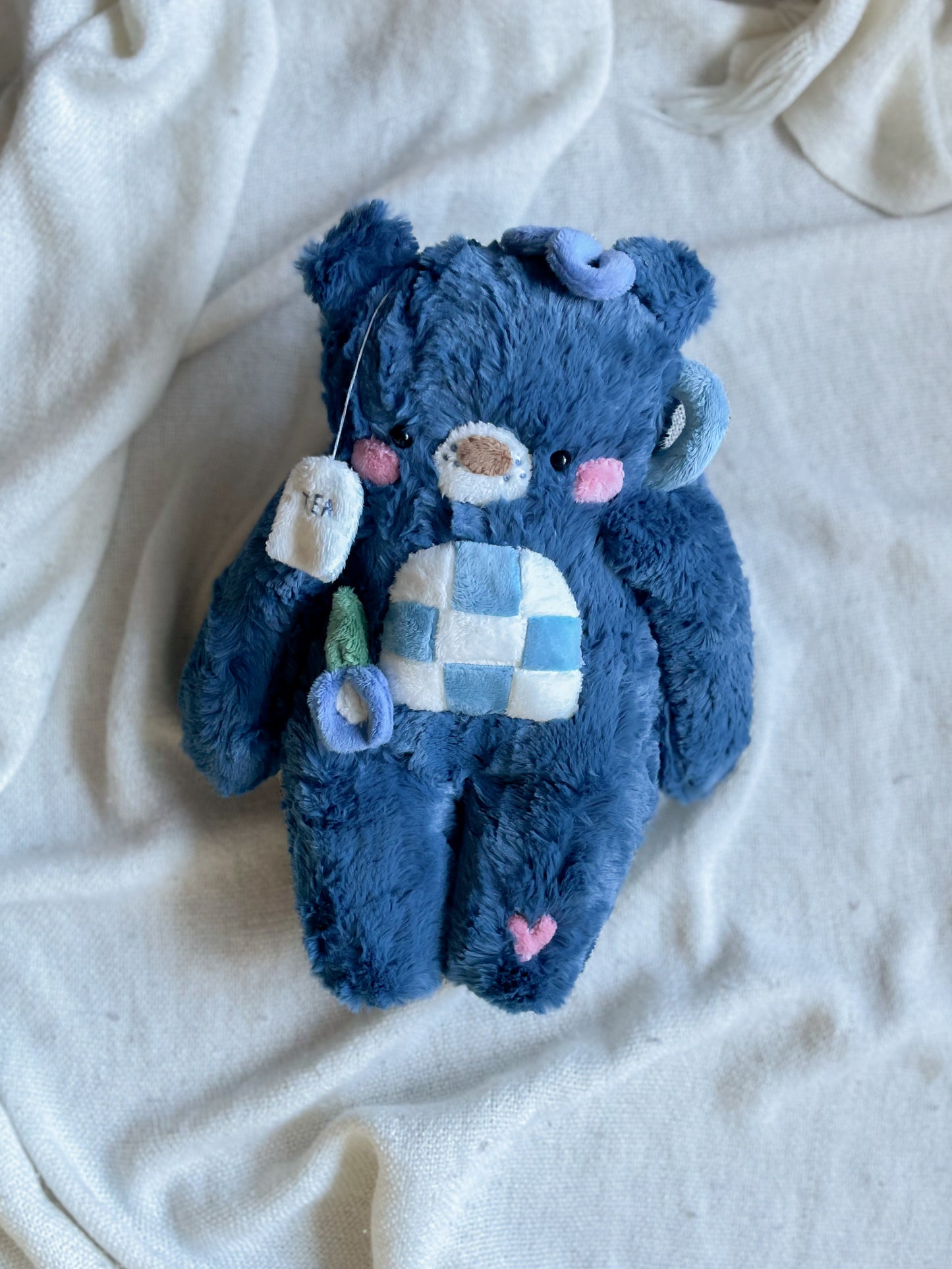 Bea the Butterfly Pea Flower Tea Bear (OOAK)