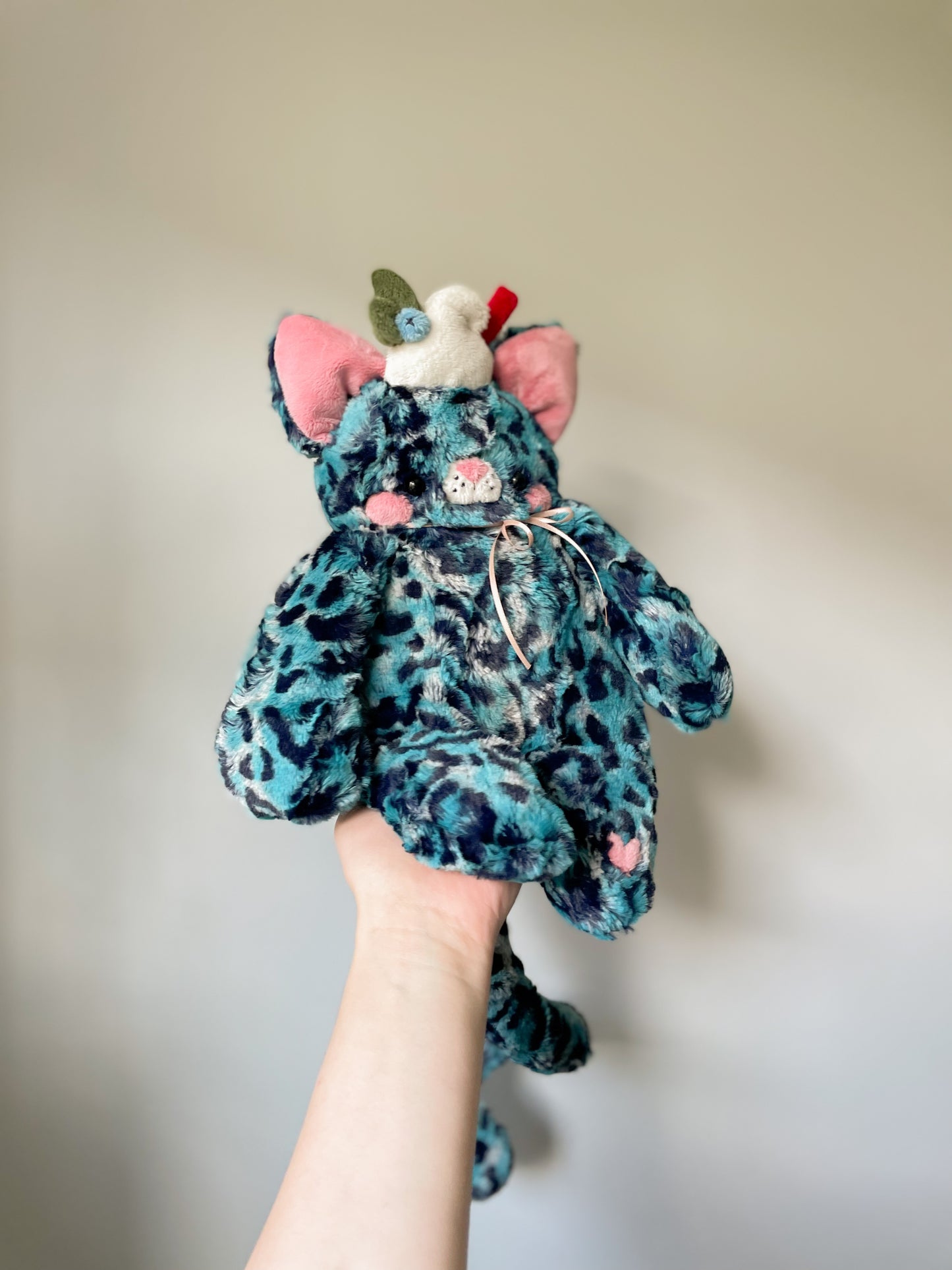 Indigo the Blueberry Milkshake Cat (OOAK)