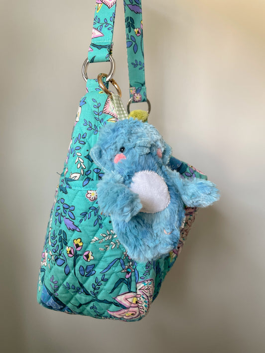 Plush Blueberry Pufferfish Pendant