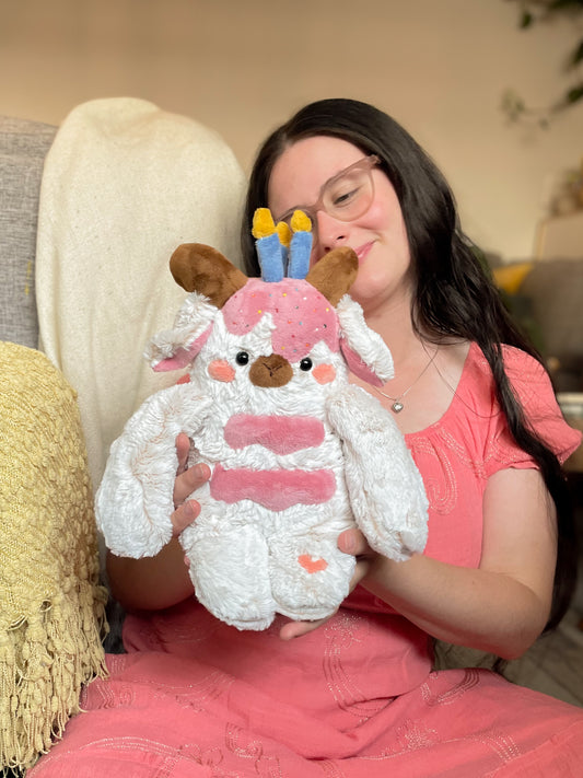 Meringue the Birthday Cake Goat (Special edition OOAK)