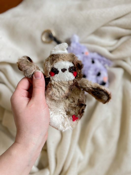 Hot Cocoa Sloth Plush Pendant