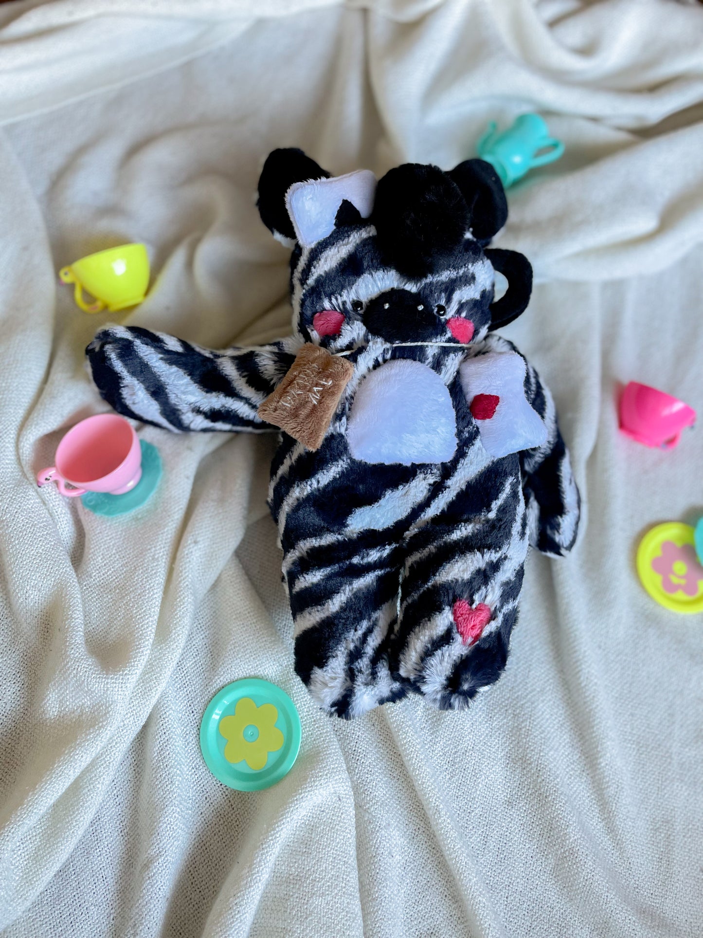 Alice the “Mad Tea Party” Zebra Plush (OOAK)