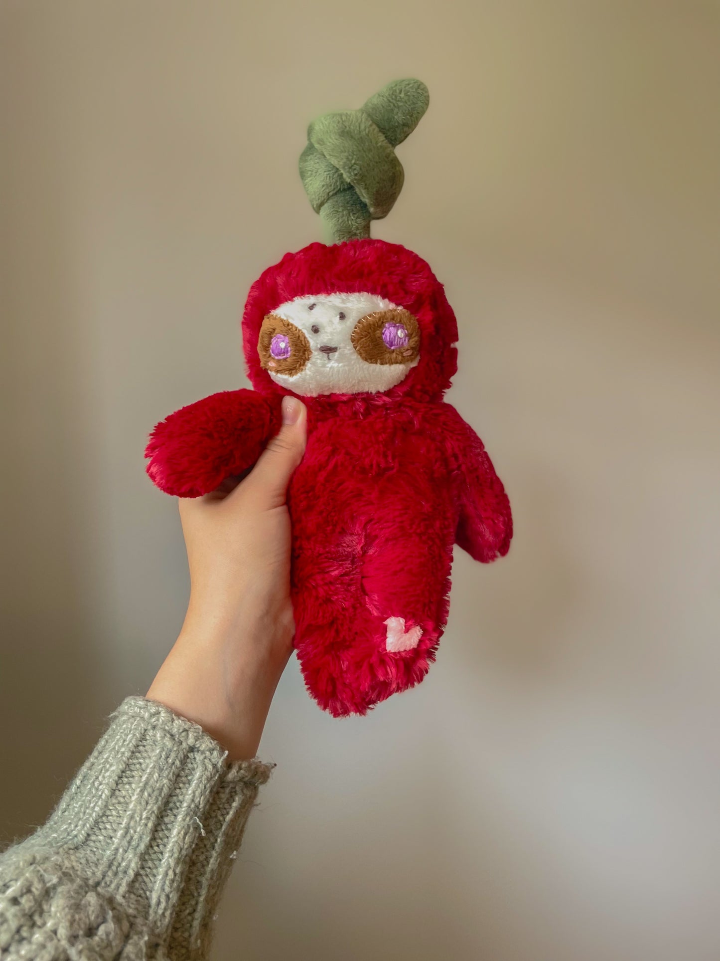 Jolie the Cherry Sloth (OOAK)