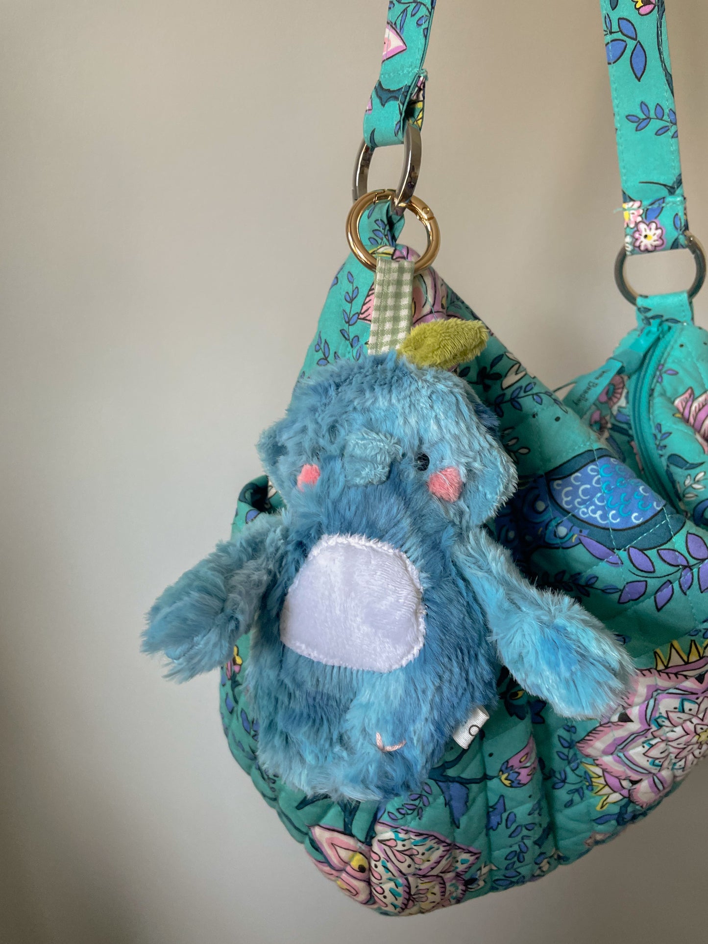 Plush Blueberry Pufferfish Pendant