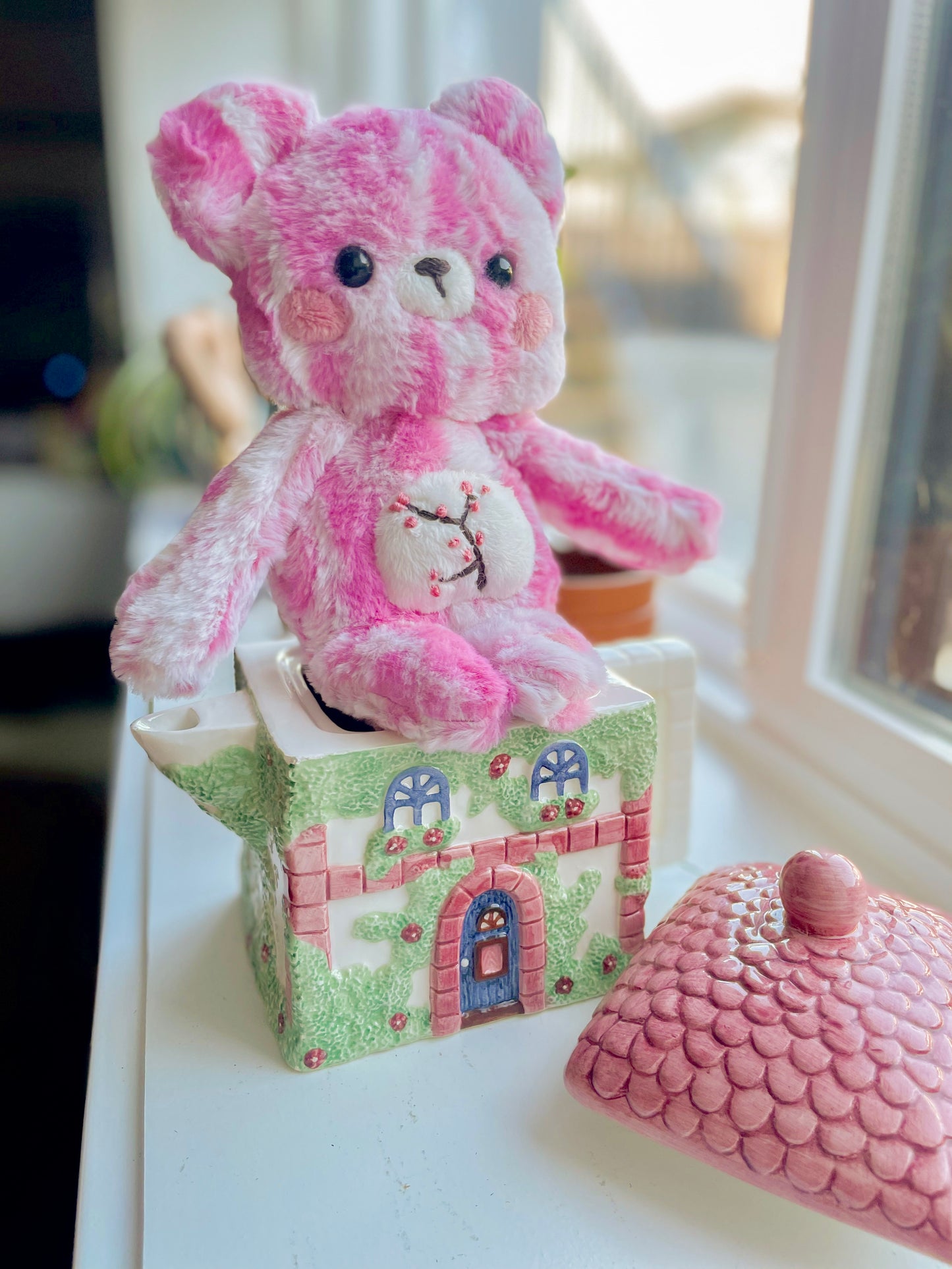 OOAK Cherry Blossom Teddy Bear