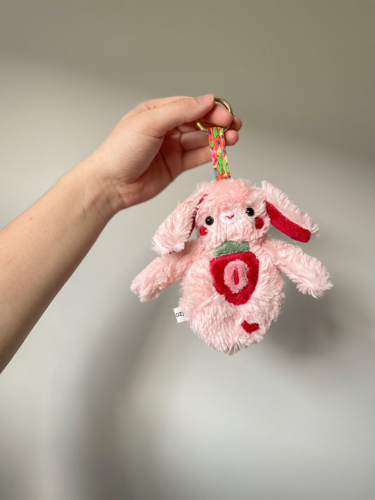 Pink Drink Bunny Plush Pendant